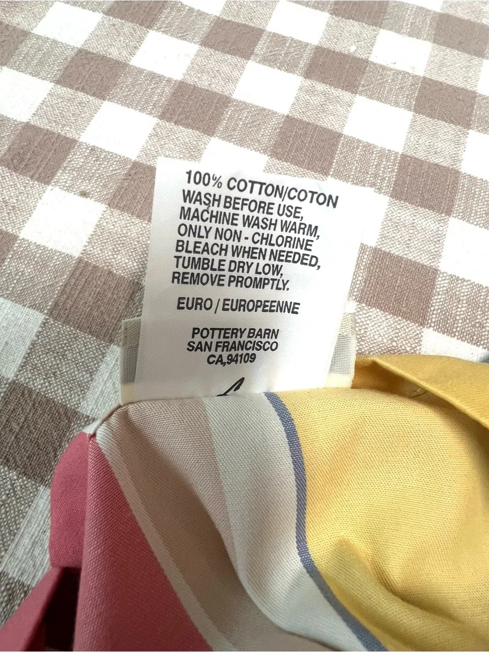 Pottery Barn euro shams stripe decor pillow